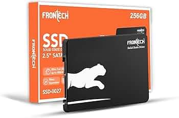 FRONTECH 256GB Internal SSD, 2.5 SATA3, TLC+SMI, Low Energy Consumption, Ultra Fast with Read/Write Speed Upto 500/480 Mbps, (SSD-0027, Black & White)