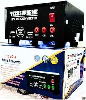 TECHSUPREME Mini Inverter 200W for Home, Car, Boat,Lap top, D2H Box, Mobile Charger(12V DC to 220V AC Converter) J