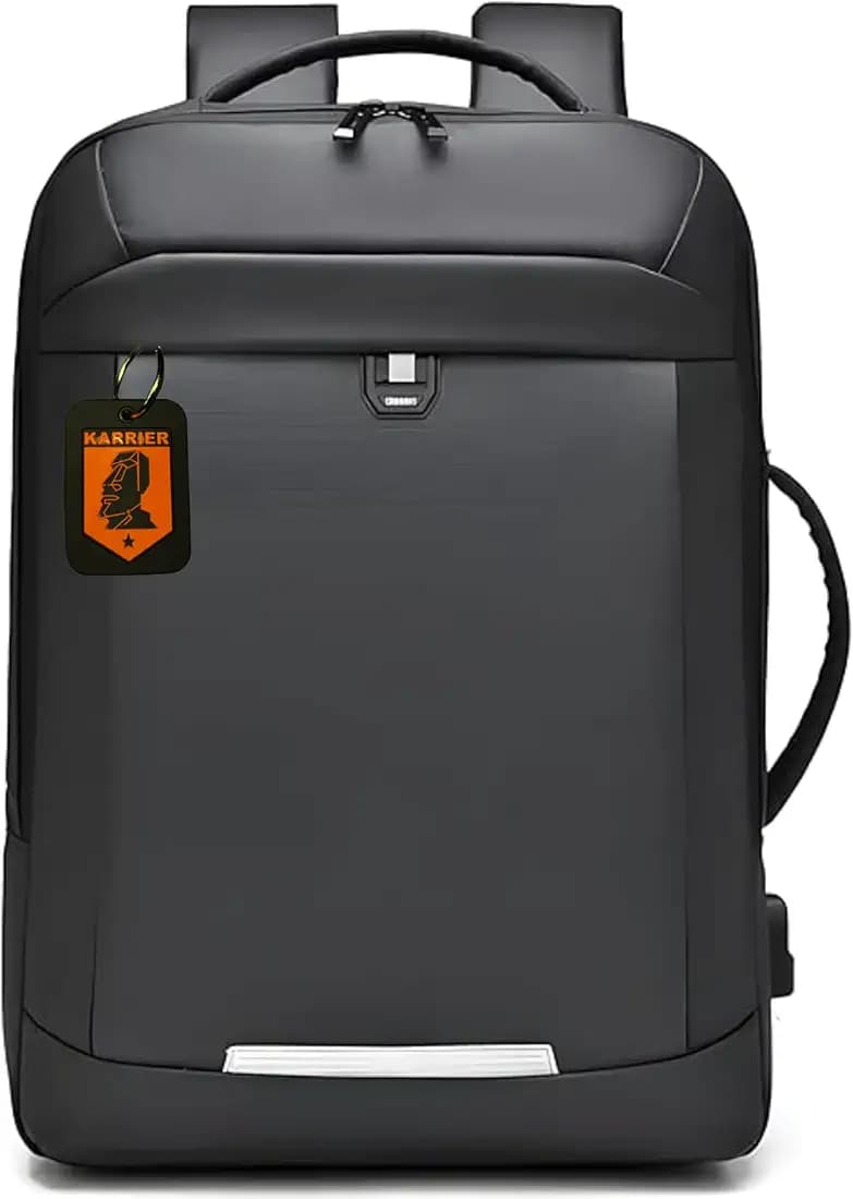 KARRIER Backpack with Padded Laptop Compartment/Expandable/Multifunctional/Stylish/Water-Resistant/Daily Commute/Multiple Compartments/Unisex Backpack for Office/College/Students