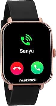 Fastrack Reflex Vox 2 Smart Watch with BT Calling Large 1.8 Bright HD Display Music Storage AI Voice 50+ Sports Modes 100+ Watchfaces BP Monitor 24x7 HRM SpO2 Upto 5 Day Battery IP68 (Rose Gold)