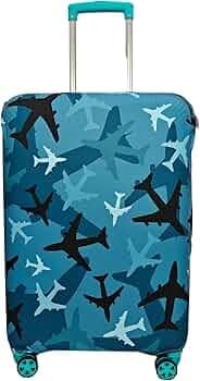 Printed Travel Luggage Cover for Suitcase | 20 inch =55cm,Small, Fits 20-22 inch Bag | Scratchproof Trolley Bag Protector | Dustproof, Washable Travel Cover | Multi Plane Printed Cover