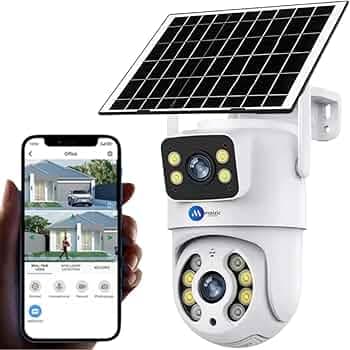 Maizic Smarthome Supercam Fox WiFi Solar 5+5MP Dual Lens/Dual Screen Bullet + Ptz Outdoor CCTV Camera | 8000 mAh Battery | Color Night Vision | Human Detection | 2-Way Audio | Waterproof