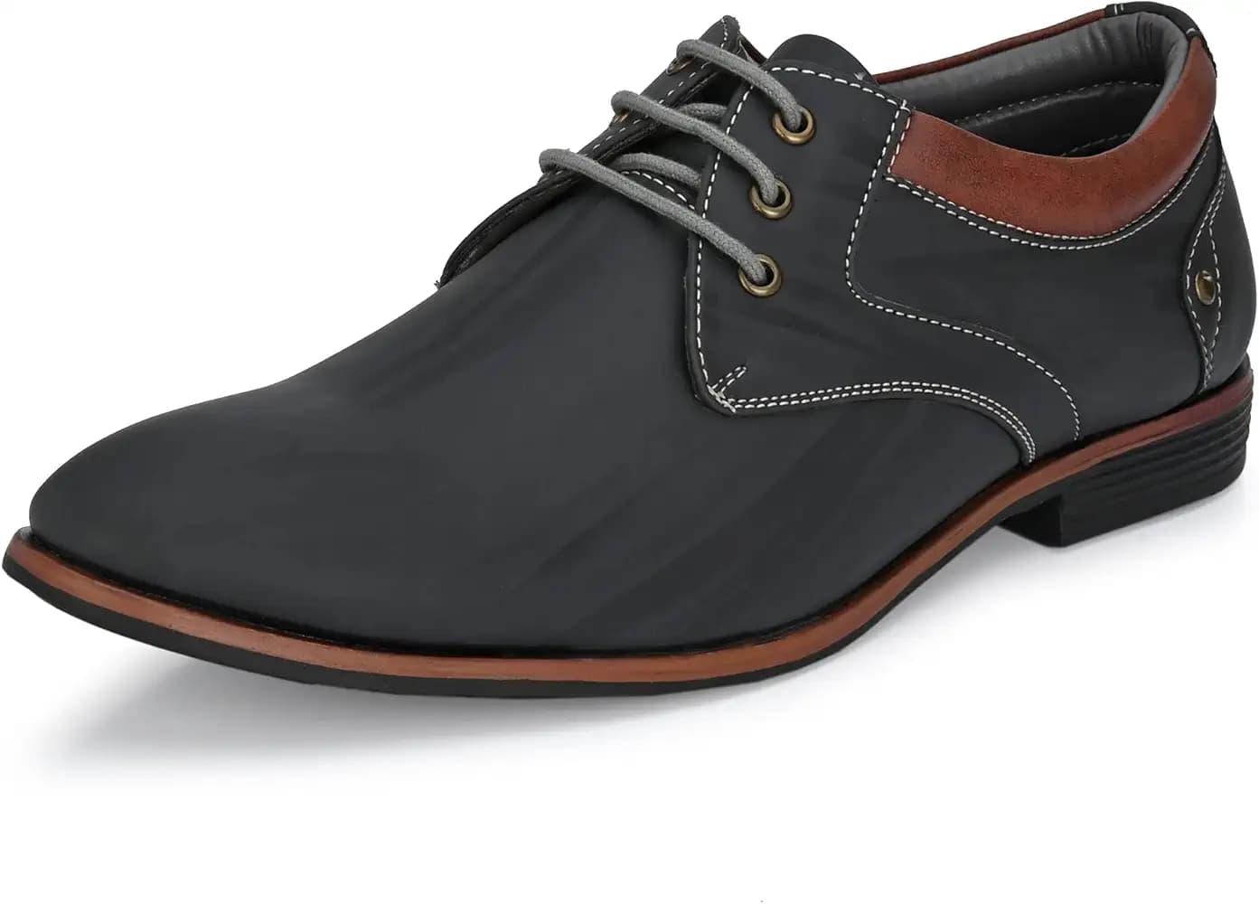 Centrino Derby Formal Shoes for Men | Classic Lace-Up Dress Shoes | Office, Party Lightweight & Comfortable with Cushion Insole (7956)