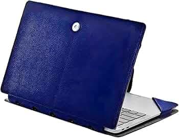 Flausen Genuine PU Leather Laptop Case Cover for Dell Inspiron 14 5000 2-in-1 Laptop, Brown (FLBRE74)