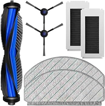 Reverbo Replenishment Kit | Compatible with Ecovacs Deebot N30 White Robot Vacuum | Main Roller Brush, 2 Side Brushes, 2 Filters & 2 Mops