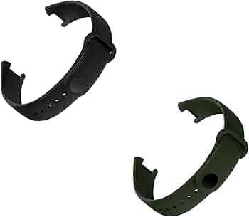 Comfort and flexible Soft Silicone Band Strap for Redmi Smart Band Pro, (Smart Watch Only) Classic Straps Men Women and Boys & Girls (Black,Green)