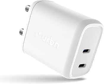URBN 35W USB C Samsung Gan Charger|2X Faster Charging|Dual Power Delivery (Pd) Adapter|Made in India|Samsung Galaxy S22/S21/S20/Ultra/Note/M-Series|for iPhone 15,Oneplus,Pixel,Mi Redmi&More