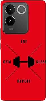 Premium ''Gym Motivation'' Printed Hard Mobile Back Cover & Case Compatible for Vivo T2 Pro 5G / iQOO Z7 Pro 5G, Attractive & Designer Case for Your Smartphone