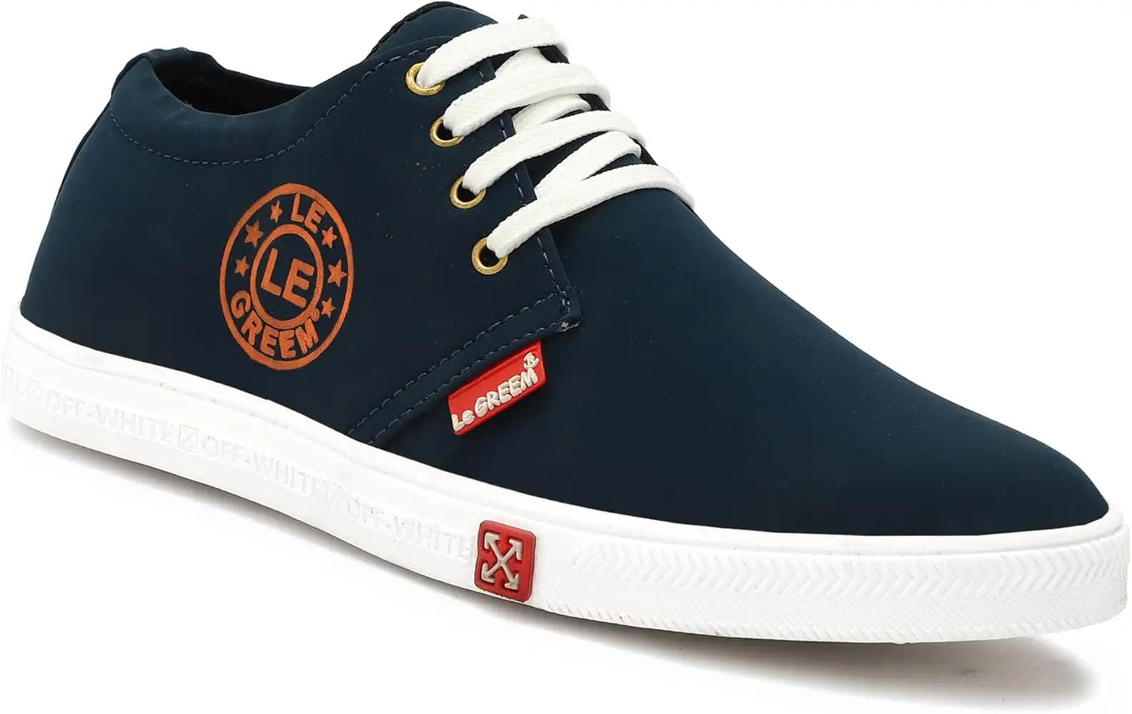 LE GREEM Men's Casual Sneakers | Stylish Black Lace-Up Shoes Lightweight & Comfortable Walking Shoes