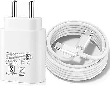 25W Type-C Fast Charging Travel Adapter with USB-C Cable | Super Fast PD Charger for Smartphones & Tablets | Compact Wall Charger with Safe & Efficient Power Delivery Support