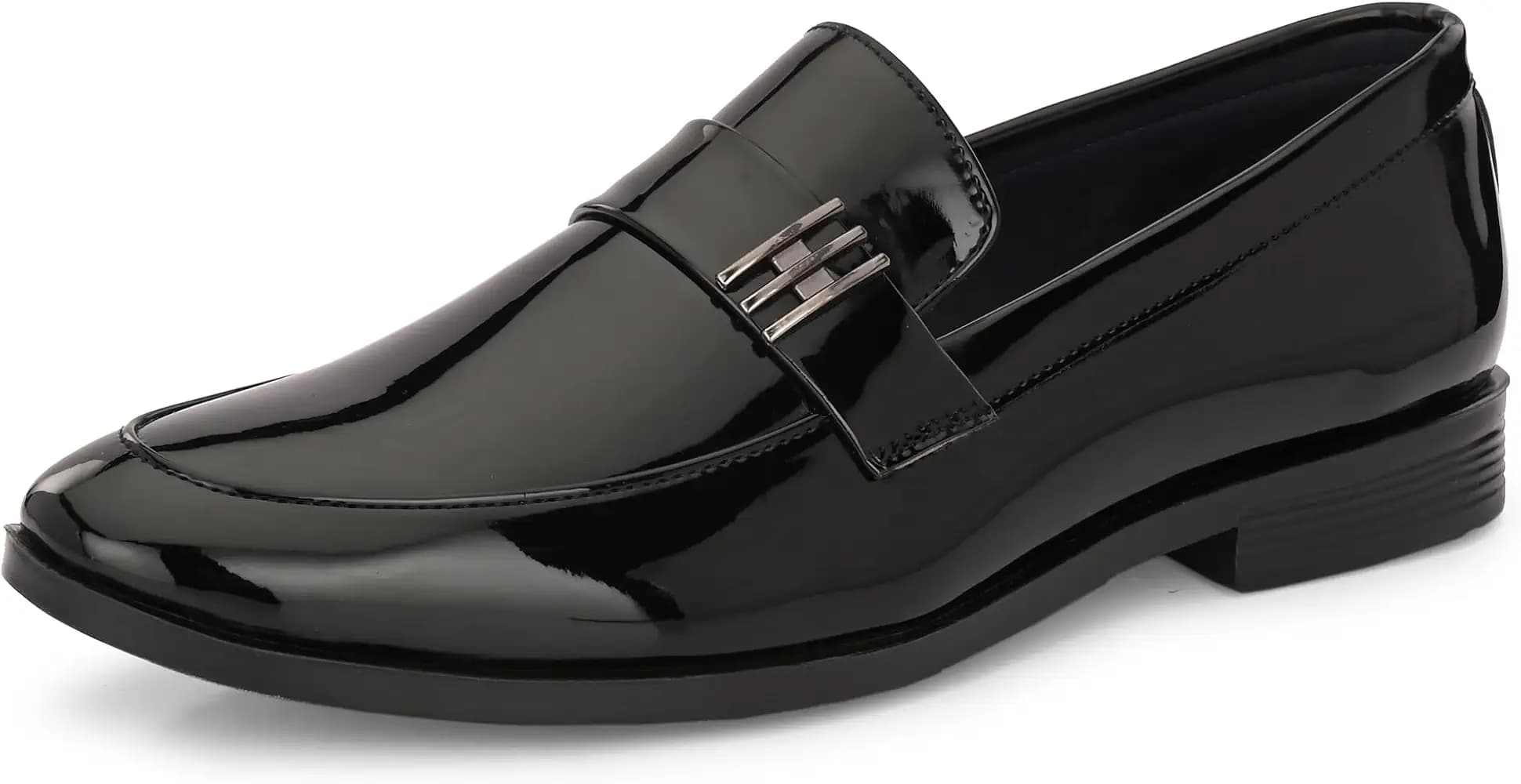 Centrino Formal Shoes for Men | Slip-On Dress Shoes with Cushioned Insole | Comfortable & Stylish Non Lace-Up Design for Office (9705)