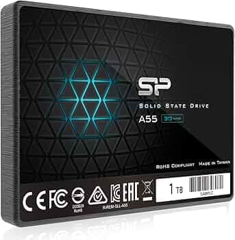 Silicon Power SP SP SP Ace A55 1TB SATA SSD, Up to 500MB/s, 3D NAND with SLC Cache, 2.5 Inch SATA III 6Gb/s Internal Solid State Drive for Desktop Laptop PC Computer