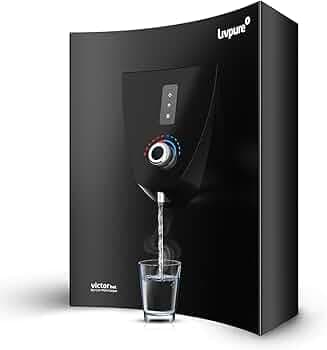 Livpure Victor Instant Hot & Ambient Water Purifier With High Recovery Technology | 8 Stage Advance Purification System RO+UV+Copper+Min|Suitable For Borewell, Tanker and Municipal Water- 6L (Black)