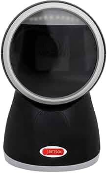 RETSOL PD-3000+ Omni Directional 1D/2D Presentation Barcode Scanner BIS Approved USB Optical Laser High Speed Wired Reader for Warehouse Supermarket POS System (1 Pc) (PD-3000)