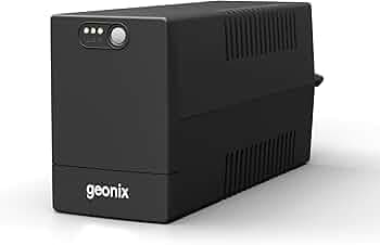 Geonix UPS 1000VA / 600W – BIS Approved Uninterruptible Power Supply for Desktop PCs | Automatic Voltage Regulator, Auto Restart, Cold Start Function – Black