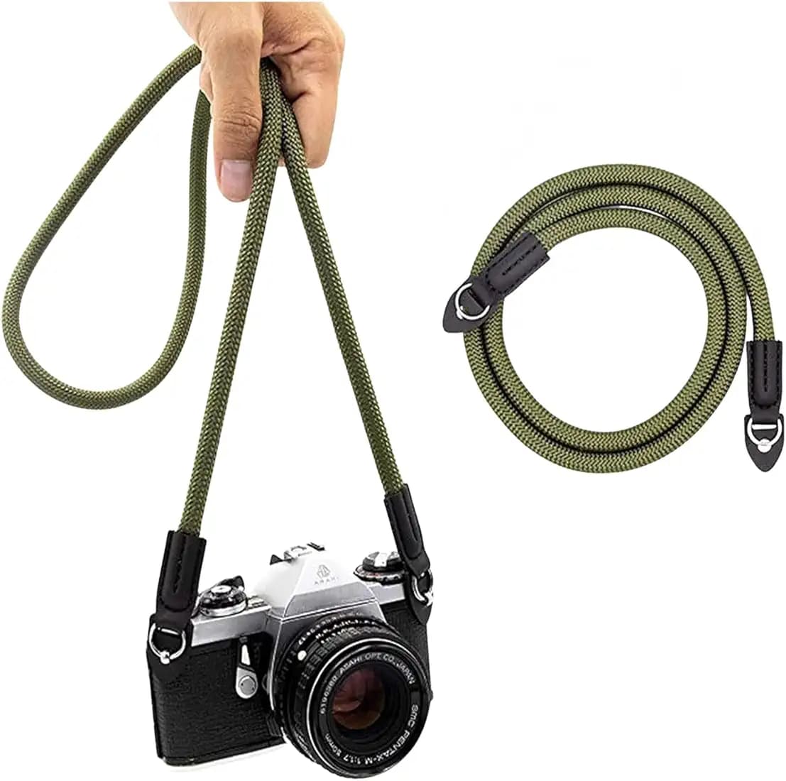 Army Green Camera Strap for DSLR & Mirrorless | Adjustable Shoulder Neck Belt with Quick Release | Comfortable Camera Accessories for Videography, Photography, Travel & Outdoor Shooting