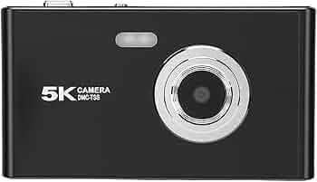 5K Digital Camera, 72MP HD Ultra Thin Autofocus 16X Digital Zoom Teens Camera with Flash 2.8 Inch Screen, for Photography Travel (Black)