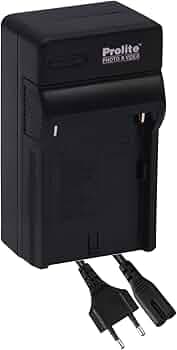 Prolite F970 Single Camera Battery Travel Charger with Removable Charging Plate (Compatilble with F970) | with Indicator Light | Auto Cut-Off at Full Charge, AC Plug Short Circuit Protect