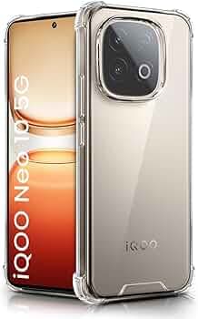 WOW IMAGINE Ultra-Hybrid Crystal Clear Back Case for iQOO Neo 10 5G | Shockproof Design | Camera Protection Bump | Hard Mobile Back Cover with Cushioned Edges - Transparent