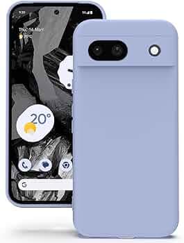 YATWIN Silicone Back Case for Google Pixel 8A, Soft-Touch Phone Back Cover for Google Pixel 8A - Lilac