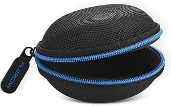 Florican Earphone Carry Case, Multi Use Storage Travel Organiser for Earphones, SD Cards, Pen Drives, Coins with in-Built Anti Scratch Mesh Pocket (Blue)