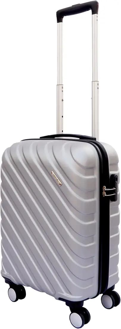 Small Cabin Size Hard Trolley Bag 7202-20-C-silver (Euro)