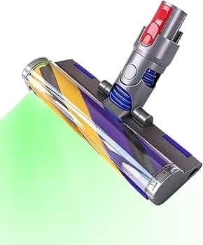 V15 LED Fluffy Soft Roller Cleaner Head for Dyson V15 V7 V8 V10 V11 Replacement Parts, Upgrade Hardwood Floor Attachment with Dust Detect Green Light, Brush Accessories for Dyson V8 V10 V11 V7 V15