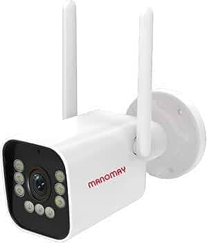 MANOMAY 3MP WiFi CCTV Bullet Camera Outdoor | BIS-ER (STQC Certified) Security Camera | Full Color Night Vision | Human Detection | 2-Way Audio | 10X Zoom | IP66 Waterproof | Memory Card & Cloud
