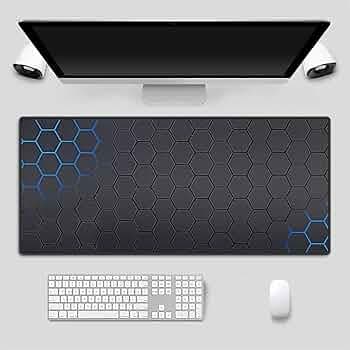 Anti-Slip Extended Hexagons Pattern Desk Mat Gaming Rubber Mouse Pad/Desk Mat for Laptop and Computer (30cm X 80cm)