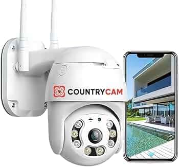 5MP Outdoor PTZ WiFi CCTV Security Camera | 360° Security with Full Color Night Vision, Motion Detection, Auto Tracking, Two-Way Audio & 128 GB SD Card Support (Not Included)