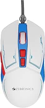 ZEBRONICS Astro Premium Gaming Mouse with Upto Wired 7200 Dpi, 7 Buttons, Braided Cable, High Resolution Sensor, Windows Software with RGB Led Light Modes