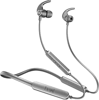 Boat Rockerz 255 Pro+, 60H Battery, Fast Charge, IPX7, Dual Pair,Low Latency,Magnetic Buds, Stream Ad Free Music via App Support, in Ear Bluetooth Neckband, Wireless with Mic Earphones (Cosmic Grey)