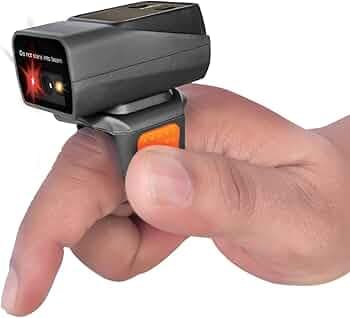 FINGERS QuickScan Ring WL207 Super Compact & Ultra-Portable Ring Barcode Scanner (3-in-1: Wireless (2.4 GHz) | Bluetooth | Wired (with Type-C), Wireless 2D Imager, Quick Plug-n-Play.