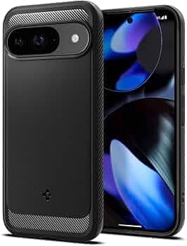 Spigen Rugged Armor for Google Pixel 9 Pro Case, Pixel 9 Back Cover (2024) - TPU｜Matte Black