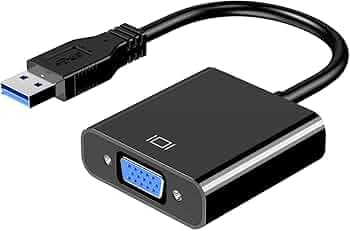 USB to VGA Adapter, USB 3.0/2.0 to VGA Male to Female Adapter, 1080P HD Multi-Display Video Converter, Support PC Laptop Windows 7/8/8.1/10, Desktop, Monitor, Projector, HDTV, Chromebook (Black)