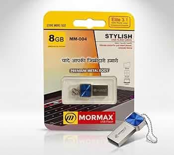 8GB USB Flash Drive MM004 | High Speed Elite 3.1 USB 3.1 Pen Drive | Premium Metal Body Keychain Design | Stylish Durable Flash Drive for Laptop PC Smart Devices