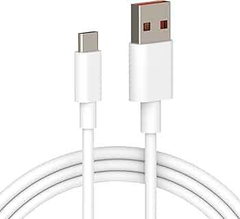 Mi USB to Type C 120W Charging Cable, 6A Fast Charging Cable with Up to 480 Mbps High-Speed Data Transfer & Sync Cord Compatible With Xiaomi Smartphones and Devices, White (1 Meter)