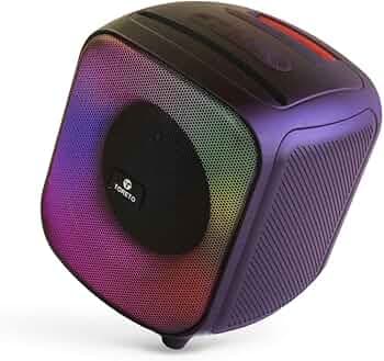 Toreto Party Pulse Wireless Portable Bluetooth Party Speaker| Dynamic Running RGB Light| 60Watt Signature Deep Bass Speaker | AUX, TF, TWS, USB Support | HD Sound| with Wireless Karaoke Mic