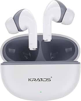 Kratos Pop Ear Buds Wireless with 50H Playtime, Noise Isolation & Clear Calls, Bluetooth Earbuds with Voice Assistant, Ear Buds with Bluetooth V 5.3 & with Type C Fast Charging, IPX4 TWS Earphones
