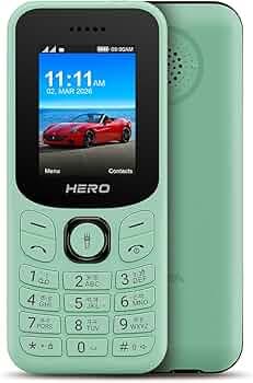 Lava Hero Shakti 2026 Dual Sim Keypad Mobile Phone (with Vibration Alert) | 1.8" Display | Super Saving Battery Mode | Stylish Design | Number Talker | (Mint Green)| Type-C