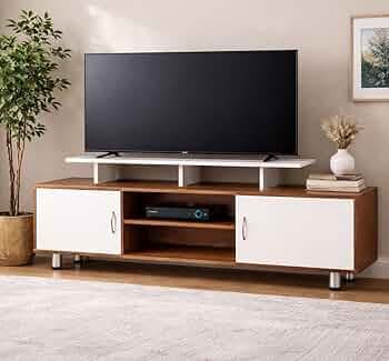 Alpine Willow 5 feet TV Stand Wooden (DIY Assembly) | TV Stand Table for 32–65 Inch TVs | TV Unit for Living Room | TV Entertainment Unit | TV Cabinet with Storage | TV Unit Stand -150×40×65 cm