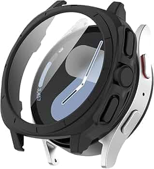 Oboe Screen Protector PC Case 40mm Ultra Appearance Cover 'Compatible with' Samsung Galaxy Watch 7 40mm Watch (Black) [Watch NOT Included]