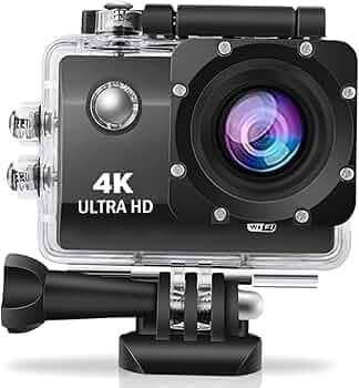 KTG 4K 30Fps Action Ultra Hd Camera with Accessories Kit WiFi 16 MP170 Degree Wide Angle Lens 98FT Underwater Waterproof ditgital Camera YouTube Vlogging Bike Helmet vlogging Easy to use Safe (Black)