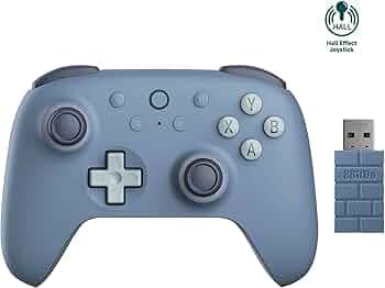 8Bitdo Ultimate 2C Wireless Controller for Windows and Android PCs, Polling Frequency 1000 Hz, Hall Effect Joysticks and Hall Triggers, Reassignable L4/R4 Bumpers, Turbo Function (Dark Blue)