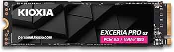 KIOXIA EXCERIA PRO G2 2TB NVMe SSD, up to 14,900MB/s R, 5Y Warranty, PCIe Gen5 NVMe M.2 (2280) | Internal Solid State Drive (SSD) | Best for AI Computing and Gaming