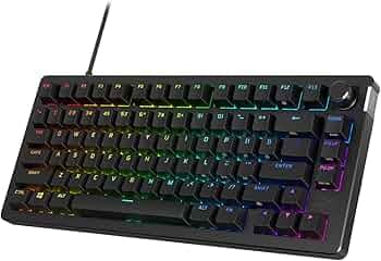 HyperX Alloy Rise – Hot-Swappable Mechanical Gaming Keyboard, PC, Ambient Light Sensor, Gasket Mounted, HyperX Linear Switches