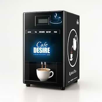 Cafe DESIRE I DRINK SUCCESS Tea & Coffee Coffee Vending Machine 2 Lane | Fully Automatic (LED)
