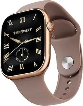 Fire-Boltt Ninja X Ring Smart Watch with 1.96” Large Display, Bluetooth Calling, Wireless Charging, AI Voice Assistant, 500+ Watch Faces, Health Suite, Smart Watch for Man & Woman – Pink S