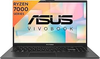 ASUS Vivobook Go 15, AMD Ryzen 3 7320U Thin & Light Laptop(AMD Radeon iGPU/8GB RAM/512GB SSD/FHD/15.6"/60Hz/Windows 11/M365 Basic (1Year)*/Office Home 2024/Mixed Black/1.63 Kg) E1504FA-NJ130WS