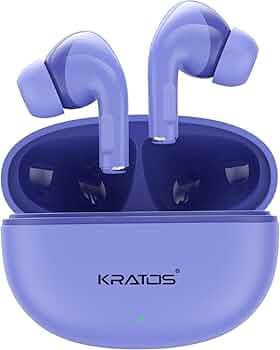 Kratos Pop Ear Buds Wireless with 50H Playtime, Noise Isolation & Clear Calls, Bluetooth Earbuds with Voice Assistant, Ear Buds with Bluetooth V 5.3 & with Type C Fast Charging, IPX4 TWS Earphones
